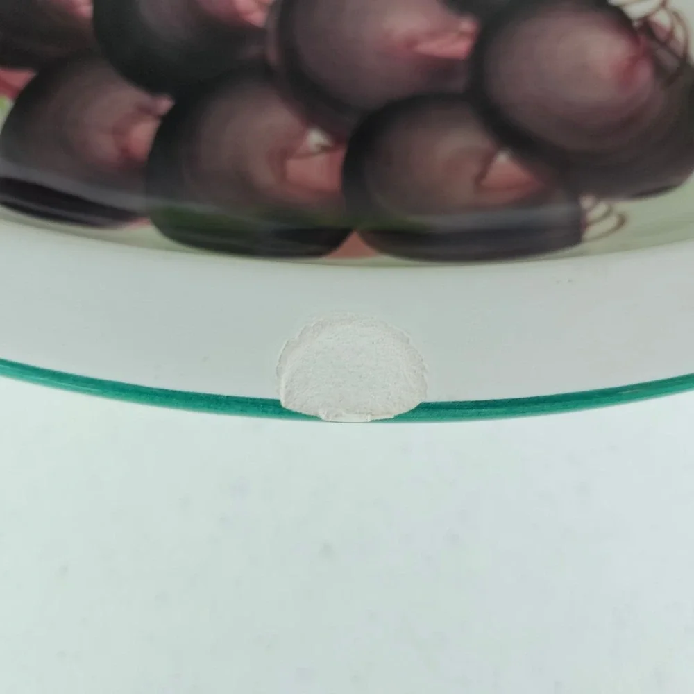 Stunning Italy Fruit Design Chip/Fruit /Vegetable 4‎ Section Round Platter 16